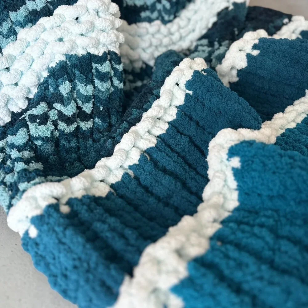 Handmade Ultra Soft Chenille Chunky Knit Throw - Picture 2 of 12